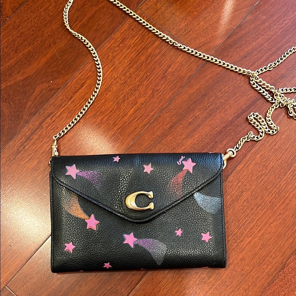 Coach Black and Pink Star Crossbody Bag